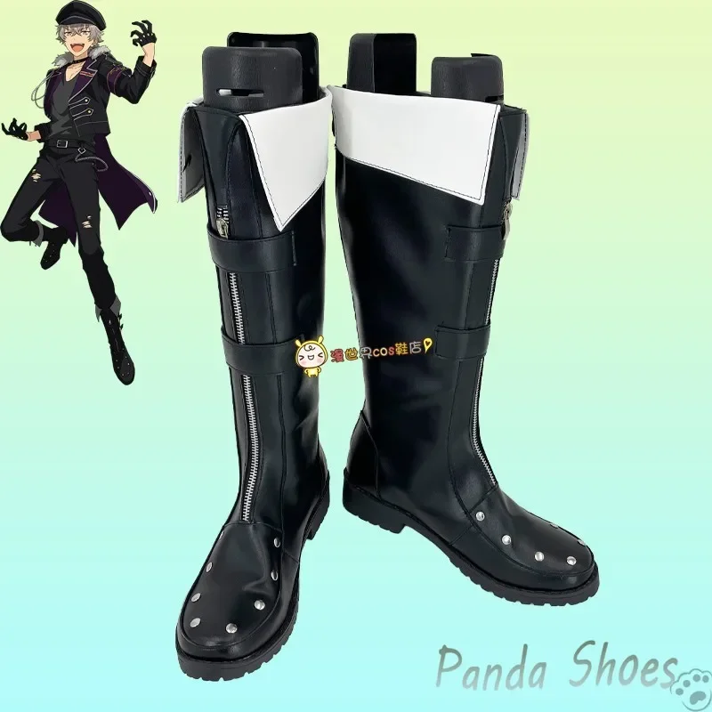 Фото Огами Кога Ensemble Stars Обувь для косплея Комикс Аниме Игра UNDEAD Cos Длинные сапоги Косплей Костюм Опора Обувь для Хэллоуина №1