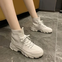 ladies socks boots autumn and winter new knitted stretch fabric 2022 fashion new thick sole shoes outdoor light casual shoes new