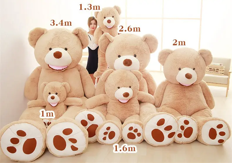 [Funny] Full filled Large size 200cm Giant America bear doll toy animal teddy bear stuffed plush toys soft doll child adult gift images - 6
