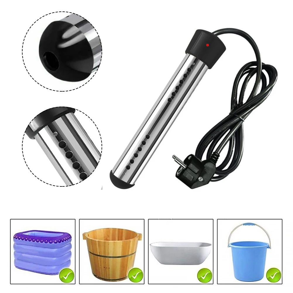 

Quickly Hot Water Boiler Pot Bath Tub Household Water Boiler Black European Regulation Plug 3000W Without Automatic Power Off