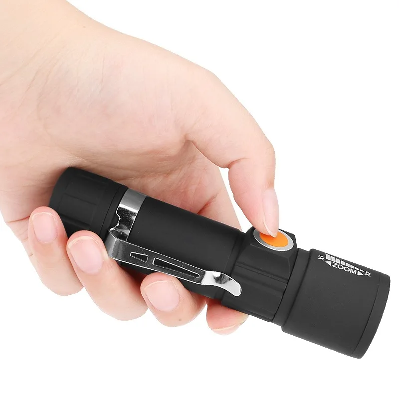 Миниатюрный светодиодный фонарик с зарядкой от USB Рабочий фонарь фокусировкой