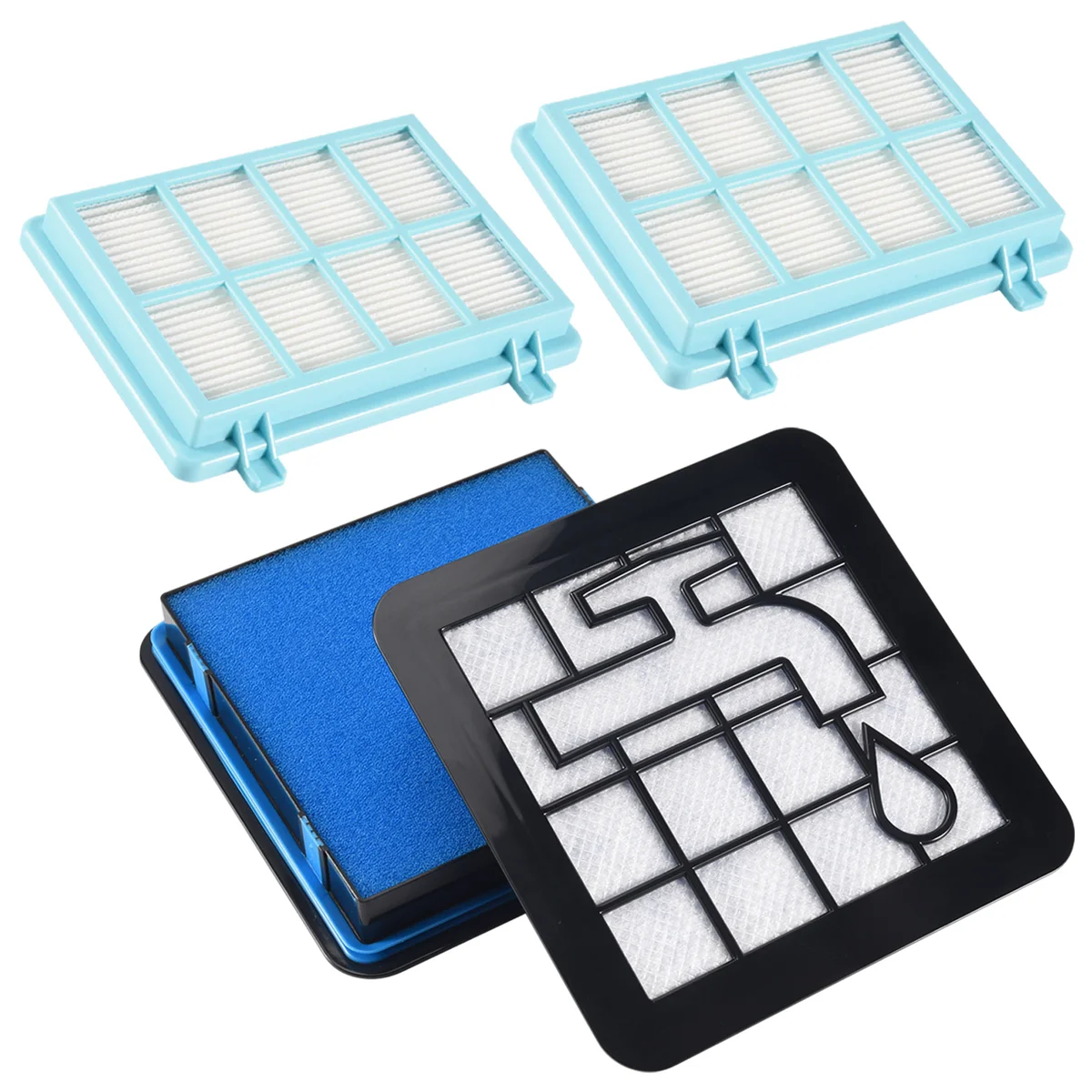 Набор из 2 фильтров для компактных пылесосов FC9331 FC9332 FC8010