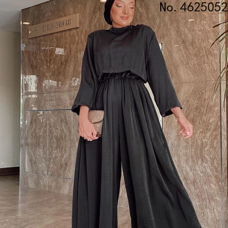 

Мусульманские комплекты, Топ с длинным рукавом и брюки, комплект из 2 предметов, мусульманский комплект, женская модная абайя Djellaba, Женская М...