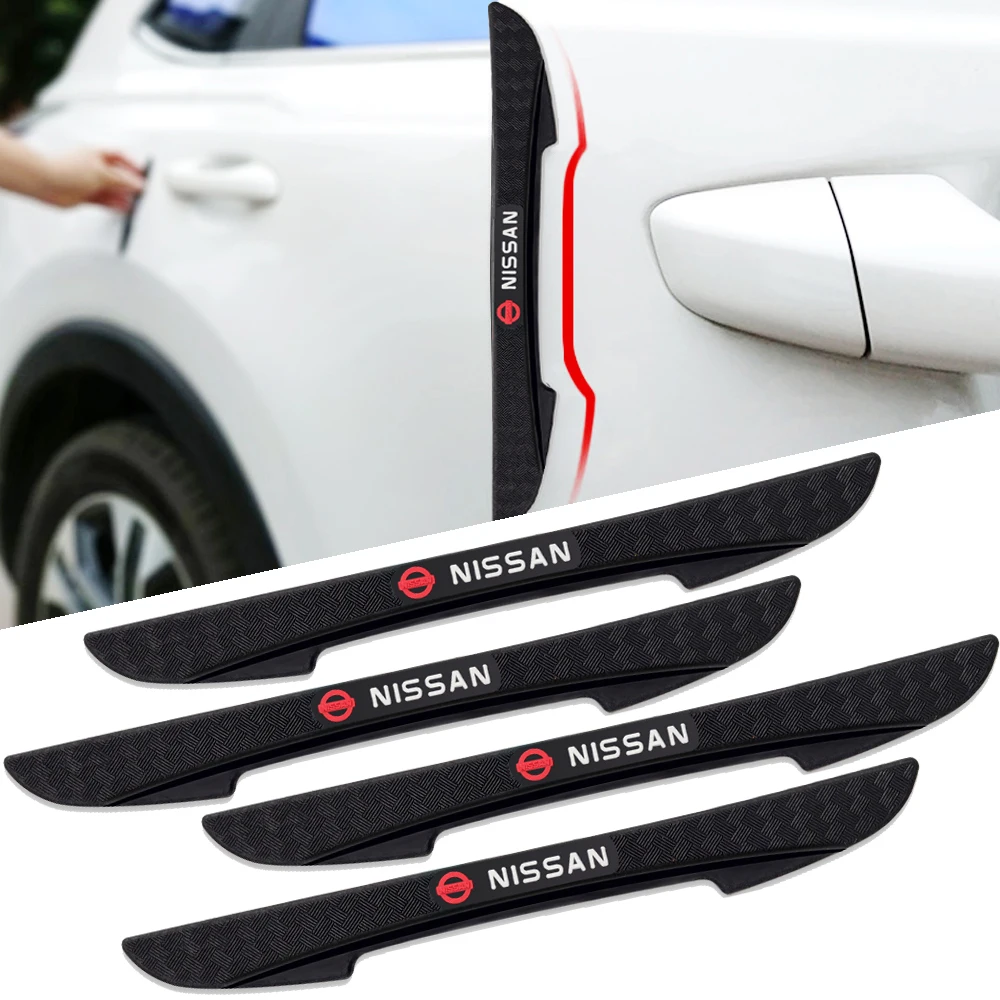 

4PCS Car Door Edge Anti-collision Protection Strip Rearview Mirror Guard Sticker for Nissan Skyline Nismo Juke X-trail Leaf GTR