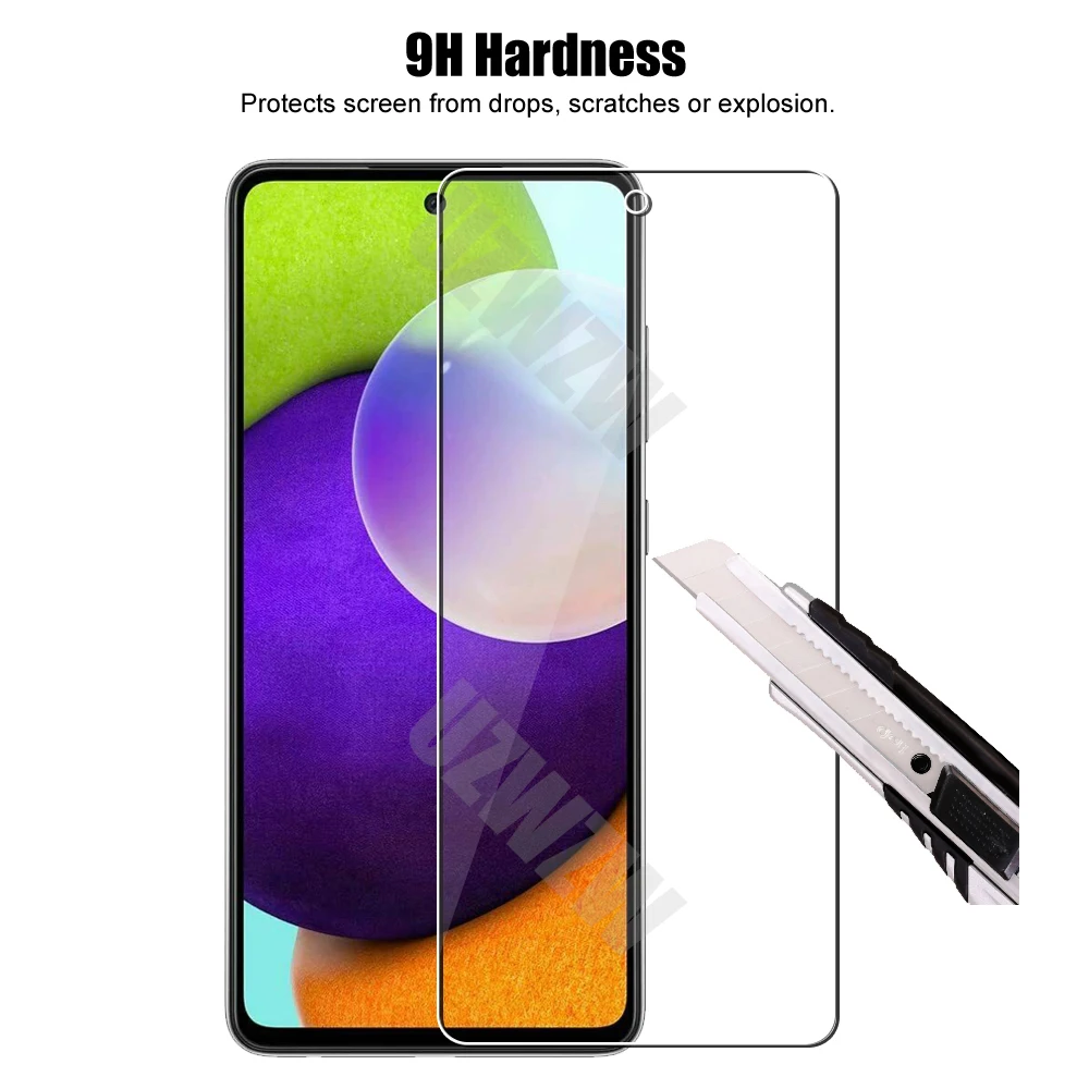 (2+2) For Samsung Galaxy A52s A52 5G / 4G (2pcs) Camera Lens Film & (2pcs) Tempered Glass Screen Protectors Protective Guard