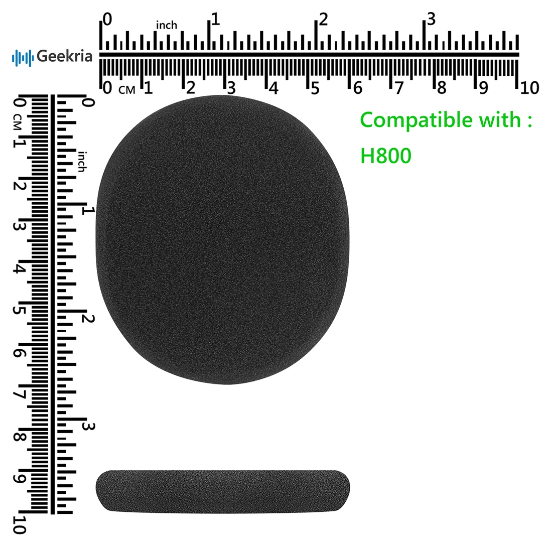 Сменные амбушюры Geekria QuickFit из пенопласта для наушников Logitech H800 гарнитуры
