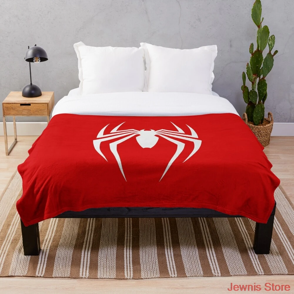 

PS4 Spider Blanket Print on Demand Decorative Sherpa Blankets for Sofa bed Gift