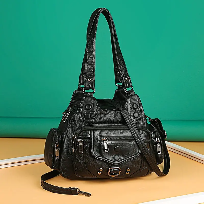 

New Fashion High Quality Woman Messenger Bag Luxury Soft Leather Handbags Women's Bags Designer Famous Brand Women Shoulder Tote