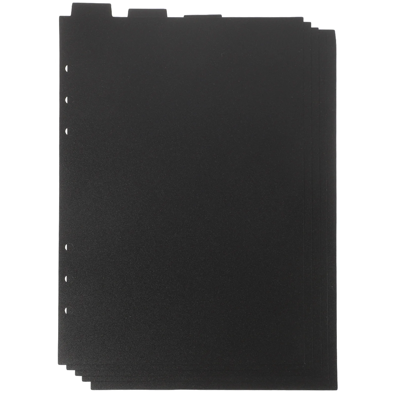 

5 Pcs Partition Baffle Binder Separators Tabs Binders Page Dividers 6 Ring Black Folders Clear Paper Protector Plastic