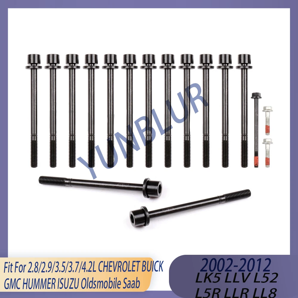 

Деталь двигателя, комплект болтов головки блока цилиндров, подходит для 2,8 2,9 3,5 3,7 4,2 л 02-12 ГАЗ для CHEVROLET BUICK GMC HUMMER ISUZU Oldsmobile Saab