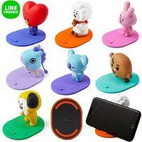 line friends bts bt21 lazy people support pop sockets universal mobile phone holder cute anime folding mobile phone stand gift