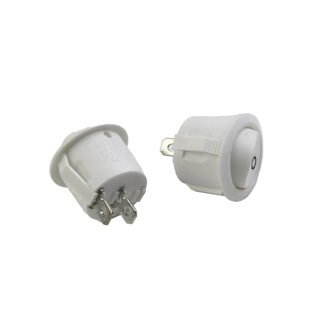 

Camper Van Rocker Switches Caravan Boat Mini Motorhome ON-OFF Snap-In Terminal 2 Pin 2 Stalls 20mm 5 Pcs 6A250V