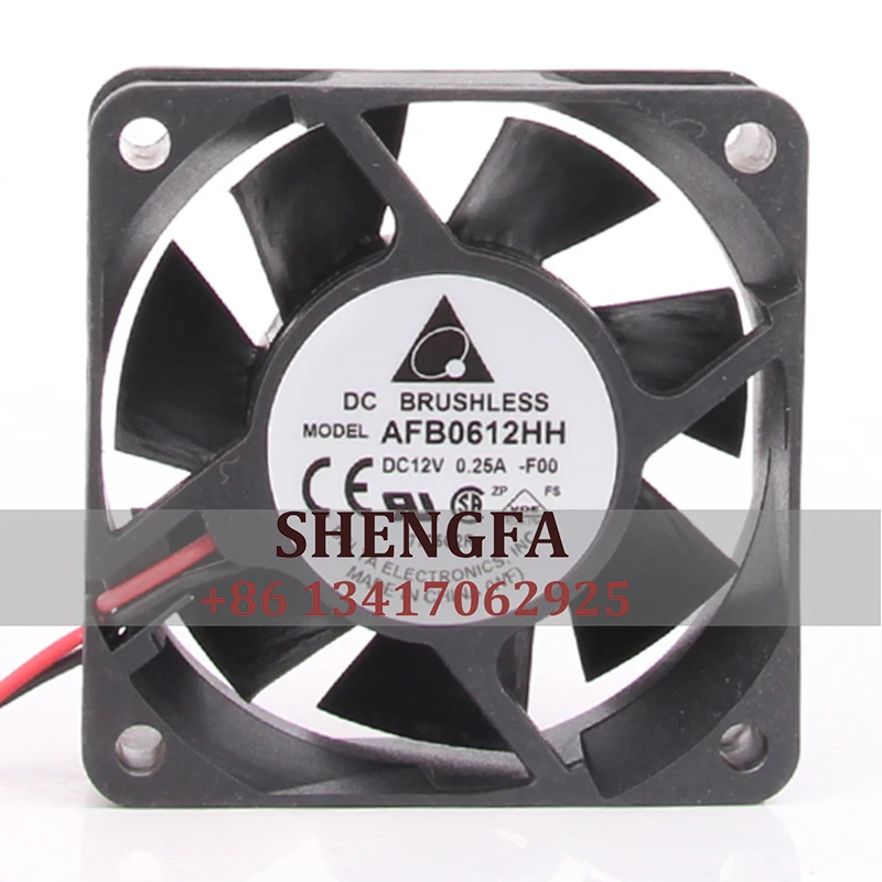 Вентилятор охлаждения DELTA AFB0612HH, 24 В, 48 В, 12 В постоянного тока, 0,25 А, 60x60x25 мм, 6 см, 6025, 3-проводной центробежный промышленный вытяжной вентилятор