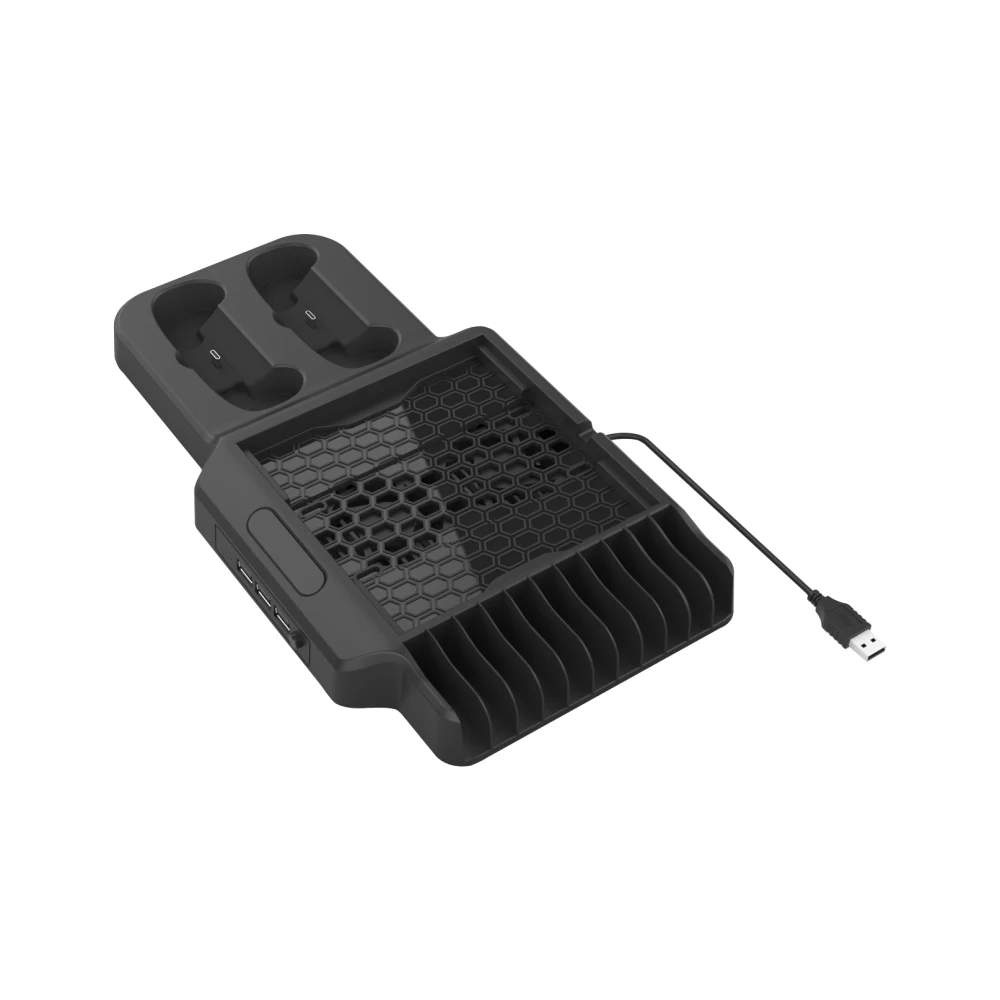 

Charging Stand Dc 5v 1a Cooling Fan With 3 Usb 2.0 Hub Ports With Charging Indicator Function Convenient Controller Shelf