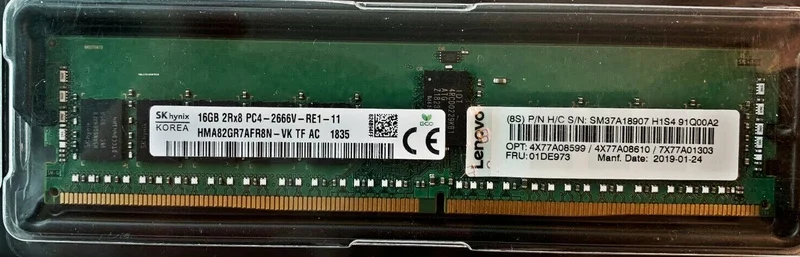 

RAM 01DE973 7X77A01303 16G 2RX8 PC4-2666V REG ECC server memory