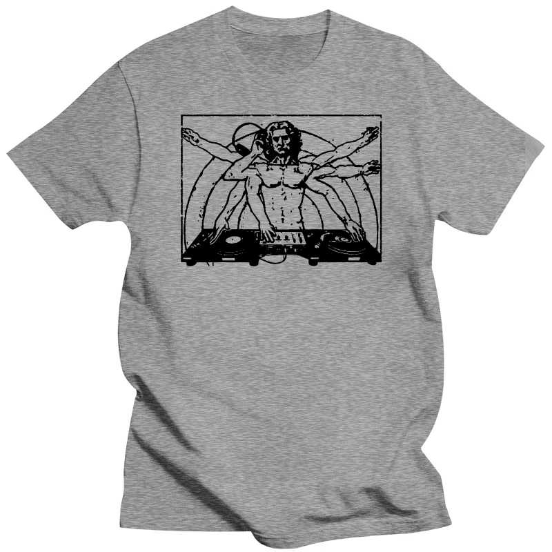 Футболка DJ DaVinci Technics Графические проигрыватели Наушники Плеер 80-х годов