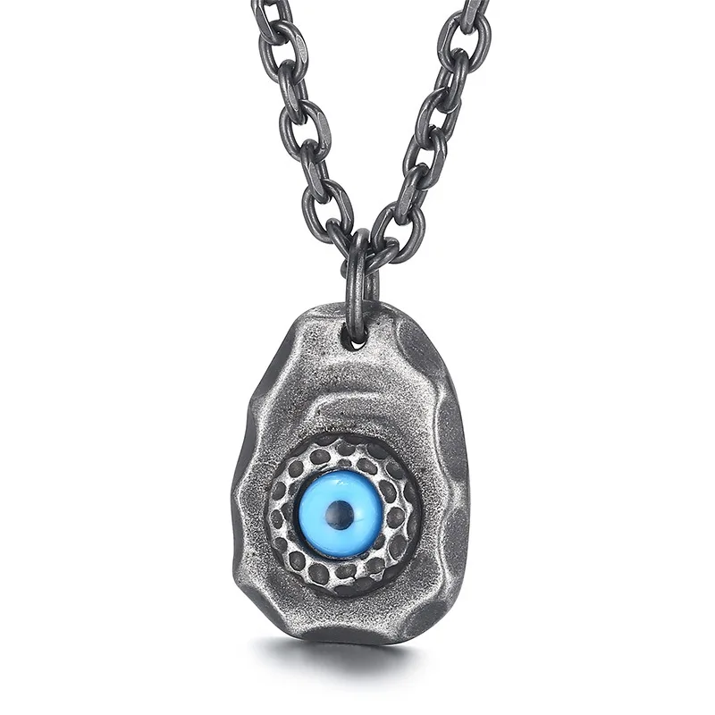 

Punk Rock Stainless Steel Devil Eye Pendants Necklace For Men Retro Jewelry Drop Shipping