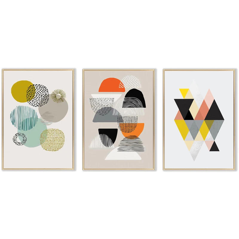 

Abstract Colorful Geometry Round Canvas Painting Nordic Posters and Prints Wall Art Pictures for Living Room Home Interior Decor