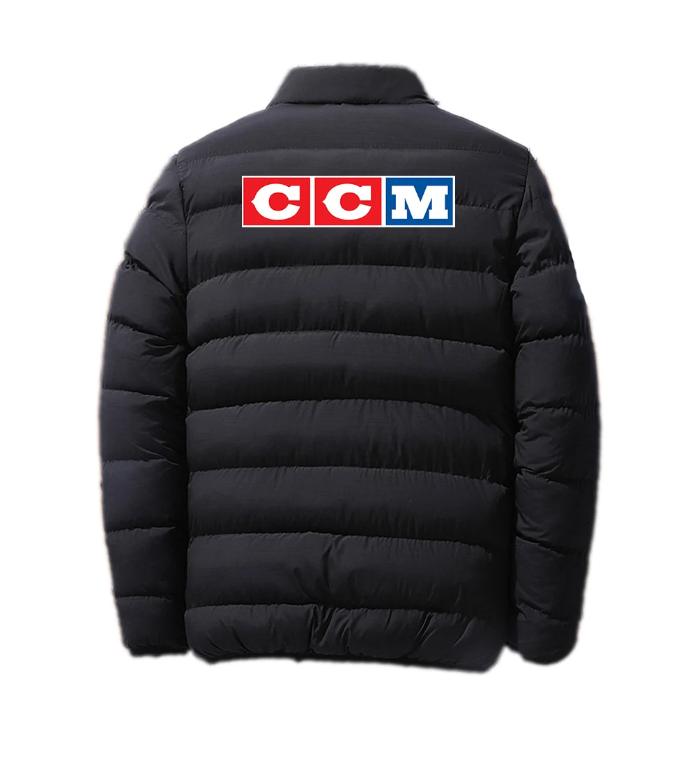 2022 зимняя однотонная уличная одежда с принтом CCM куртки на молнии блестящие