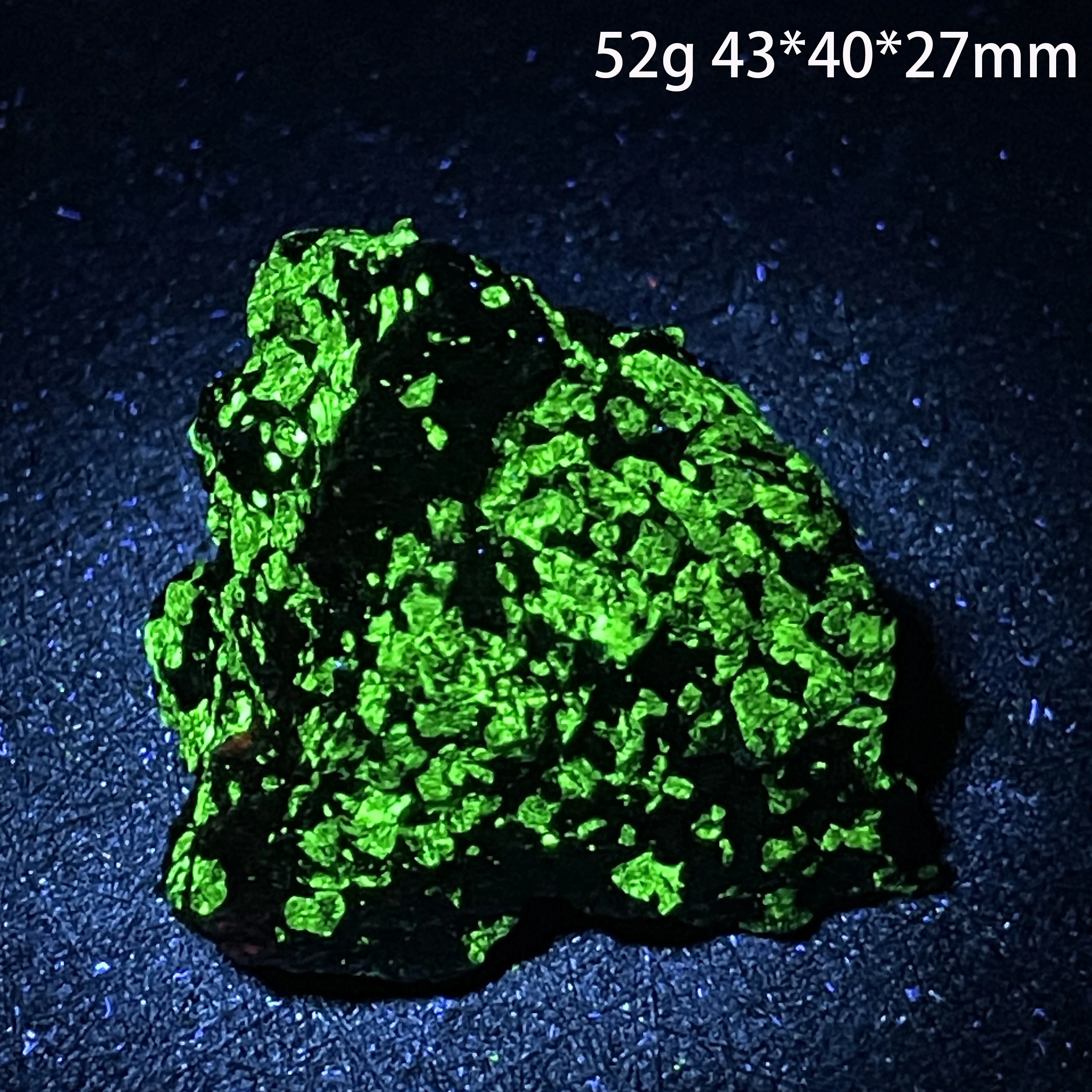 Виллимит Рок Минерал Образец Флуоресцентно-зеленый