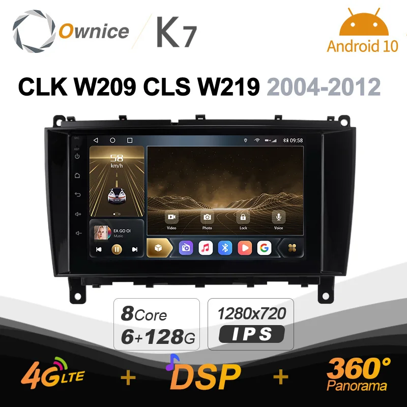 

Ownice K7 6G+128G Ownice Android 10.0 Car Radio for Benz CLK W209 2006 - 2012 CLS W219 2004-2008 2din 4G LTE autoradio 360 SPDIF
