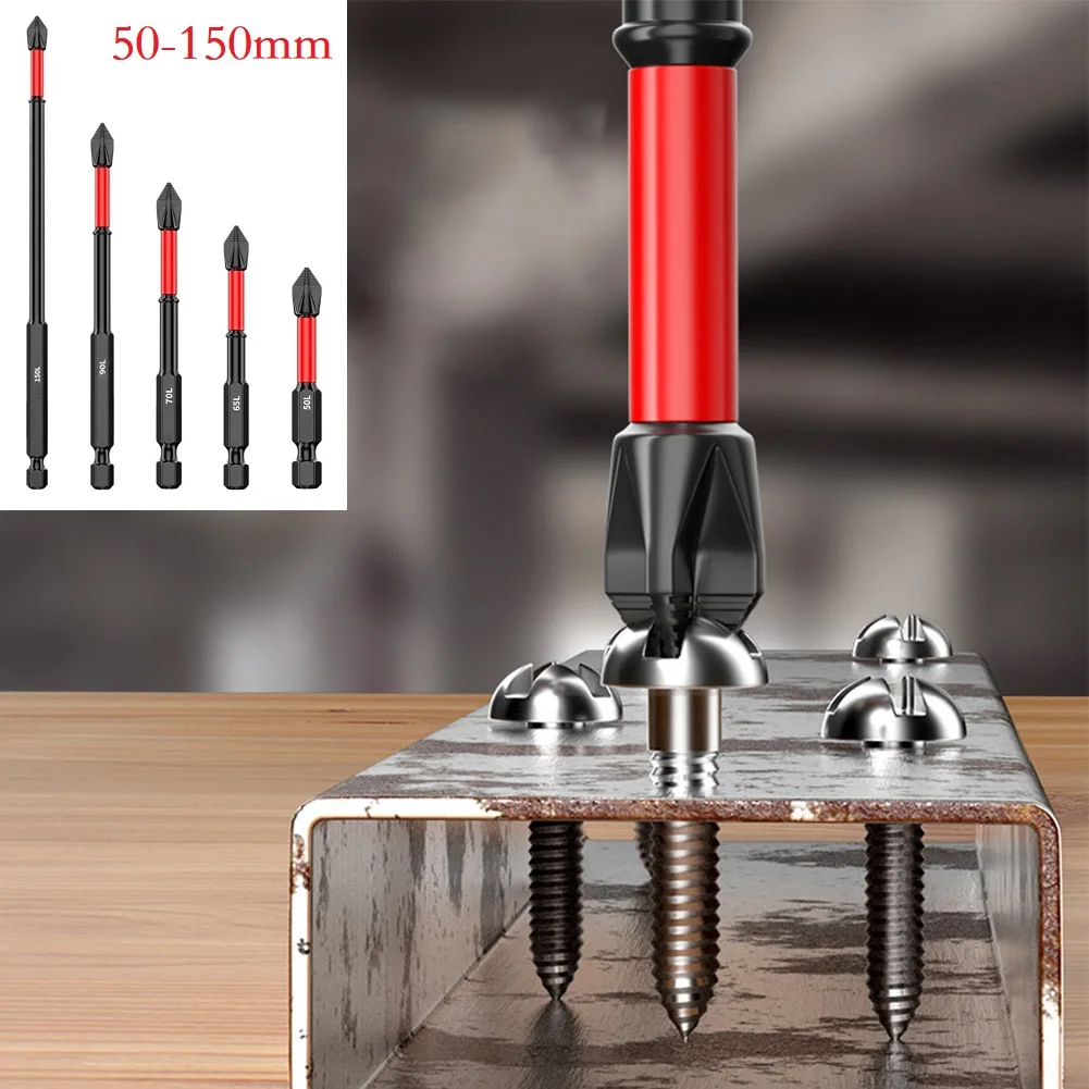 Сверла с пакетной головкой 5 шт. PH2 для отвертки высокопрочные магнитные