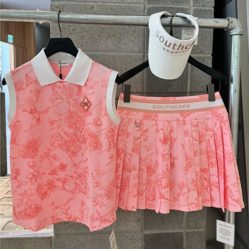 New Women's Casual Golf Rose Floral Print Short Sleeve Summer Tee Tshirt