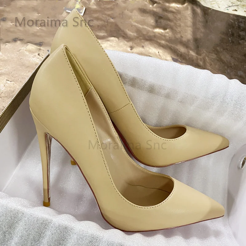 Black Naked High Heels Women Pumps Fashion Stiletto Heel Leather Shoes Office Lady Party Wedding Shoes Ladies Spring Autumn Shoe