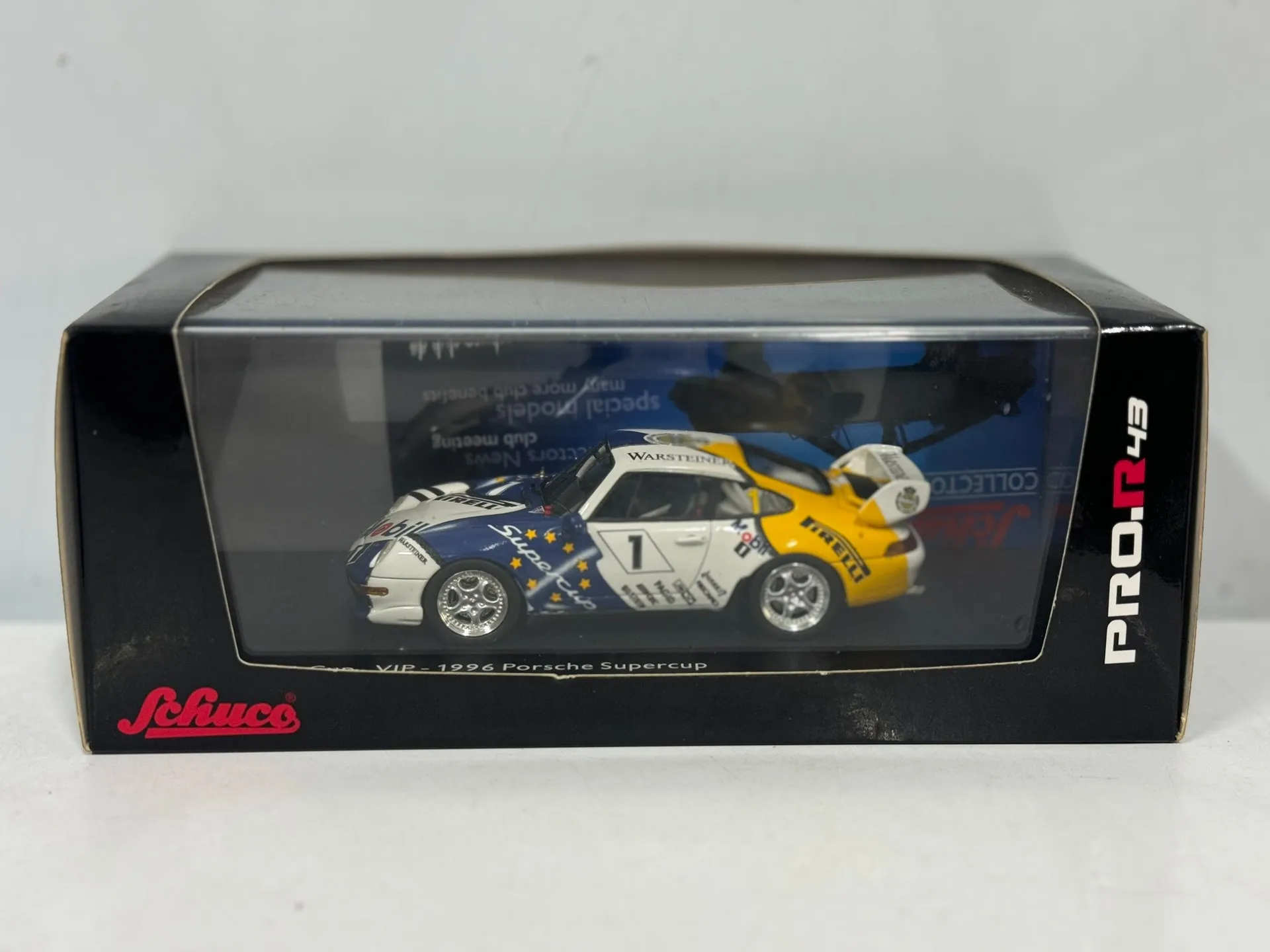 Фото Литой под давлением Schuco масштаб 1/43 Porsche 911 Cup Vip 1996 Super 1 #   Модель гоночного автомобиля Коллекционная игрушка Подарочный сувенир Дисплей Орнамент №1