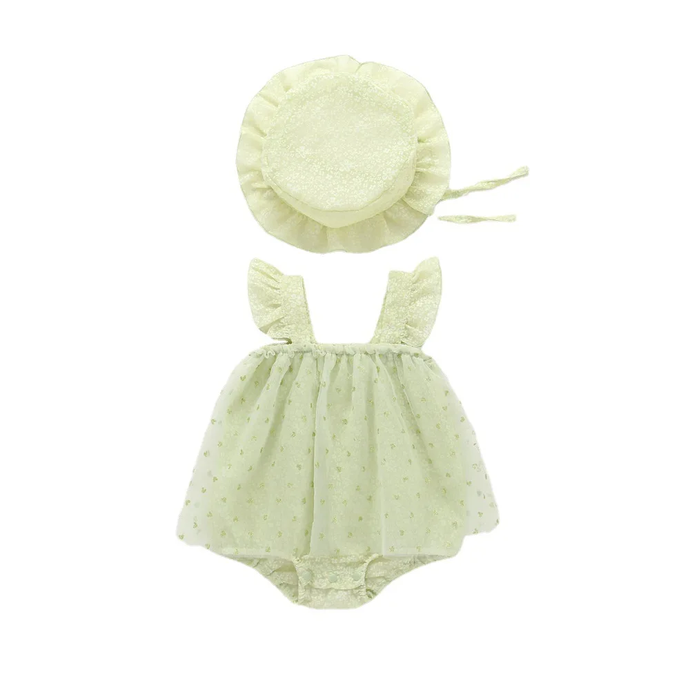 

Children's Clothing Summer Suspenders Mesh Flower Baby Onesie for Newborns To Go Out Korean Clothes Newborn Baby Clothes