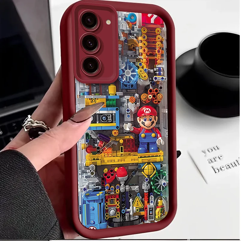 Мягкий чехол Super M-Mario B-Bros для Samsung Galaxy S26 S25 S24 Ultra S23 S22 S21 Plus S20 FE A56 A55 A54 A53 A52 4G 5G, задняя крышка (art.: 3920dbd8a9209) - 3920dbd8a9209