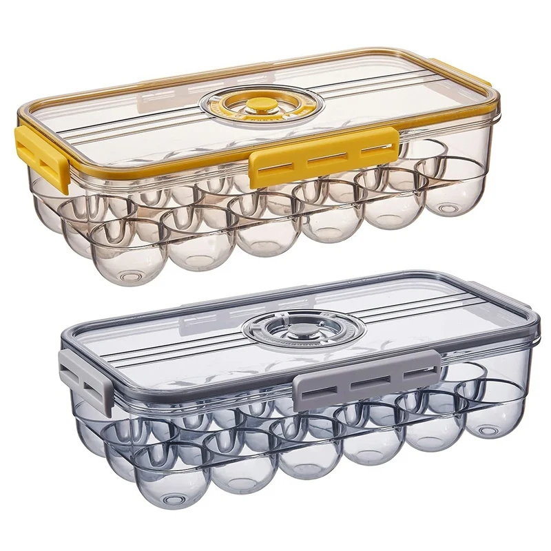 

2 шт., пластиковые контейнеры для яиц, с таймером