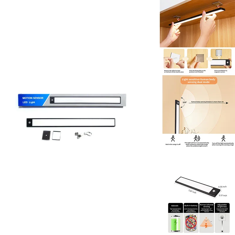 

Wireless LED Night Light Motion Sensor Light Closet Night Lamp For Detector Light Cabinet Staircase Backlight