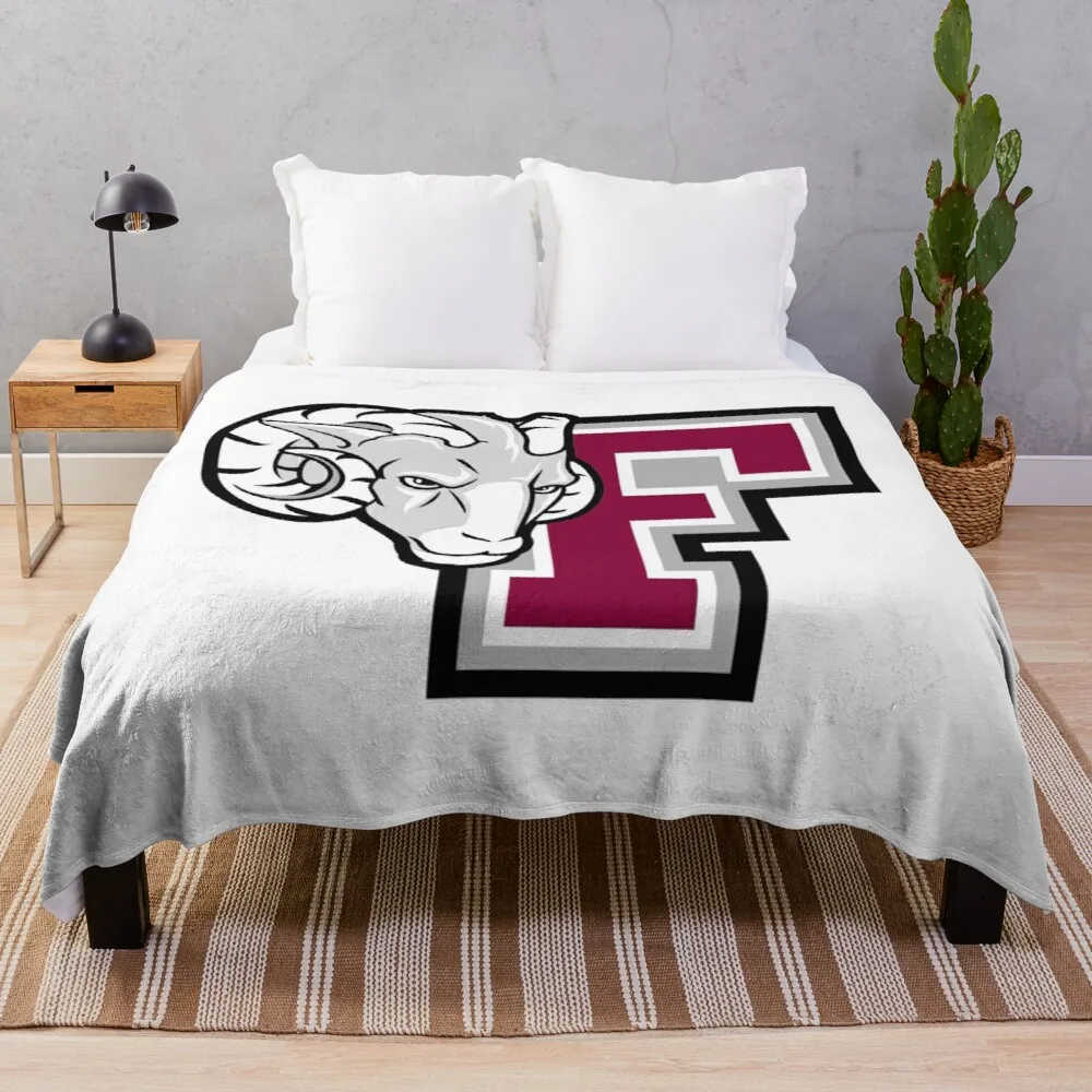 

Fordham Rams merch Throw Blanket Synthetic Skin Blanket Flannel