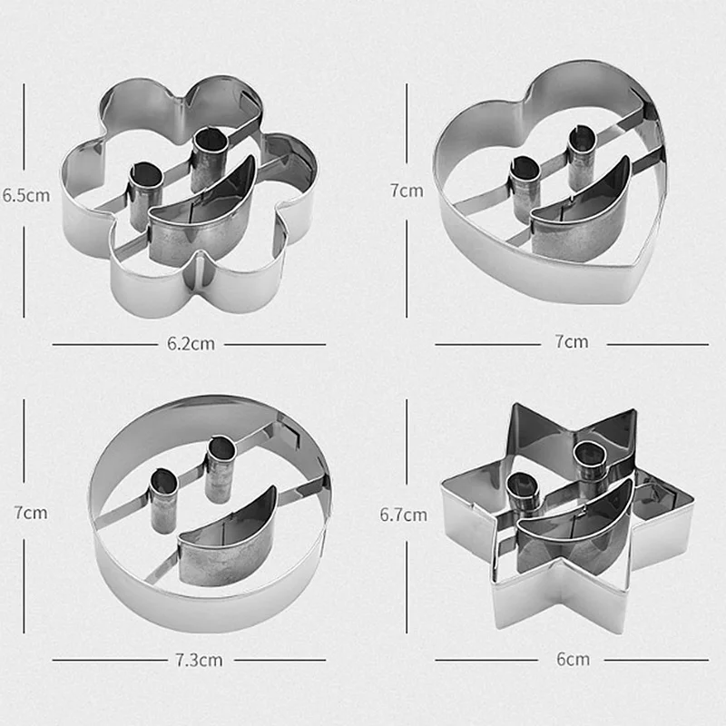 Форма для печенья из нержавеющей стали 4 шт. | Дом и сад