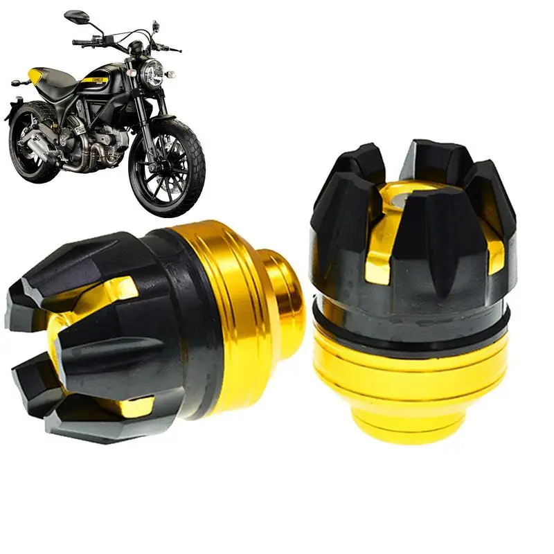 

Motorcycle Front Fork Frame Sliders 2pcs Motorcycle Fall Protectors Anti-collision Cup Aluminum Alloy Shock Absorbing Parts