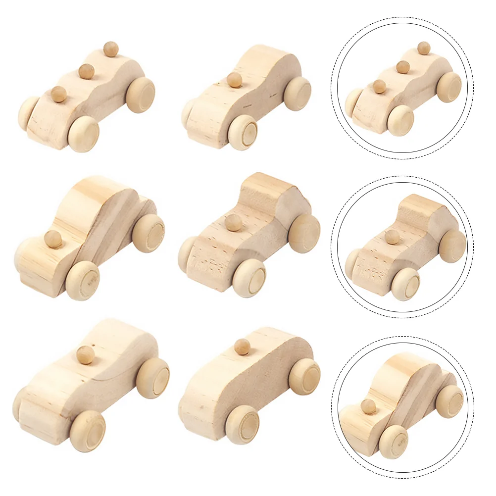 

Car Wooden Wood Unfinished Painting Kids Diy Toys Toy Cars Educational Vehicles Race Racing Children Homemade Natural