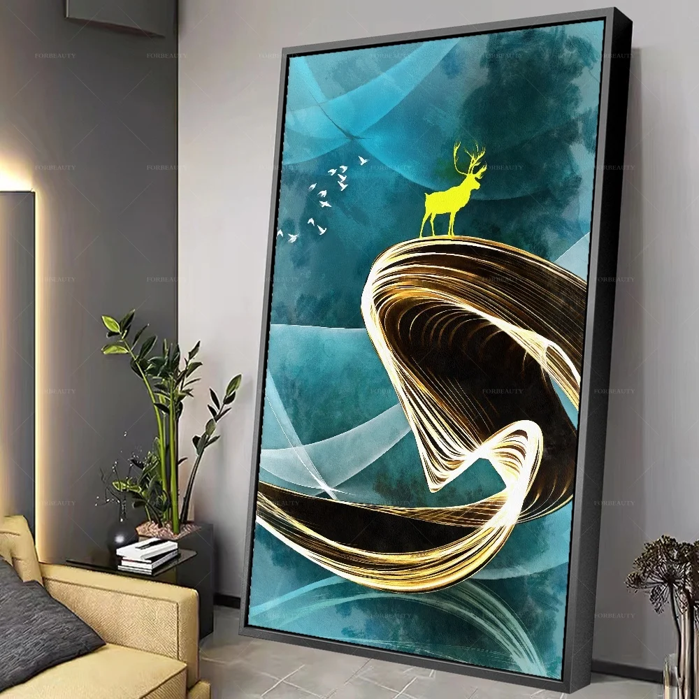 

Forbeauty коричневый и желтый олень распылитель Картина на холсте водостойкая светостойкая Настенная картина маслом постер декор комнаты