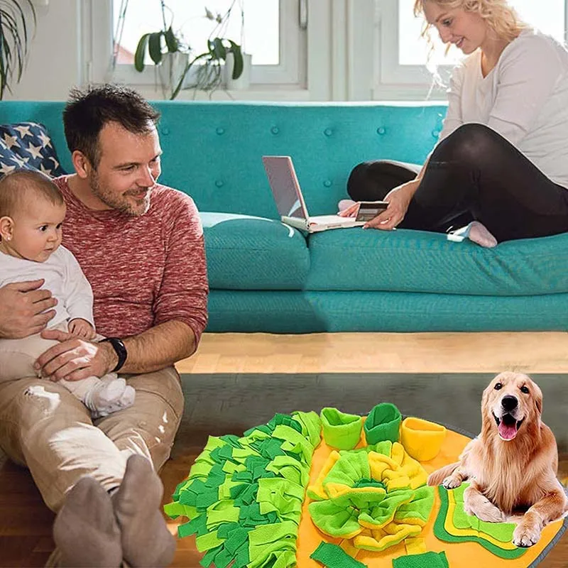 

Pet Dog Snuffle Mat Nosework Pad Feeding Mat Washable Pet Sniffing Training Blanket Detachable Fleece Pads for Dogs Puppy NEW