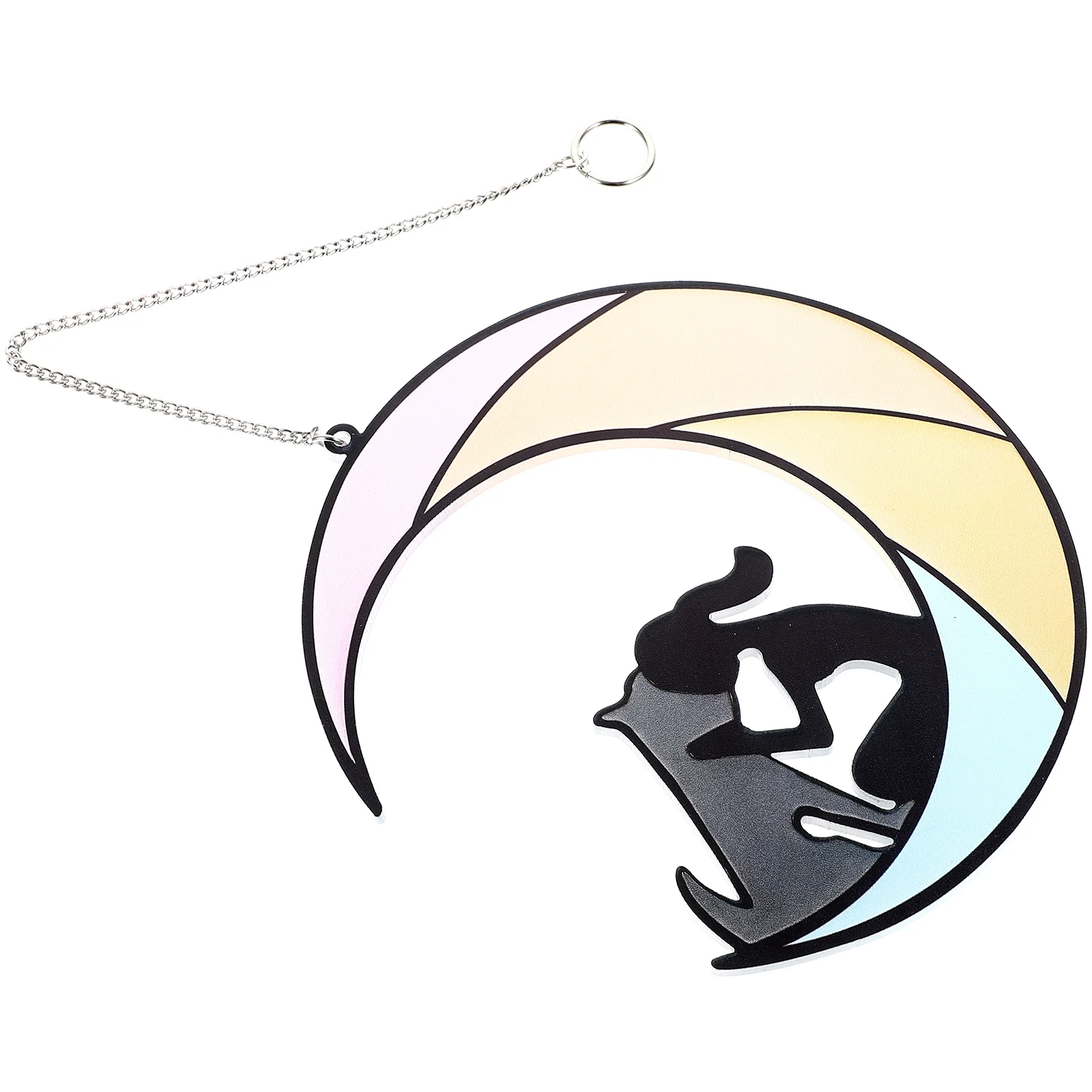 

Dog on Moon Ornament Window Hanging Ornament Adorable Window Pendant Dog Moon Pendant