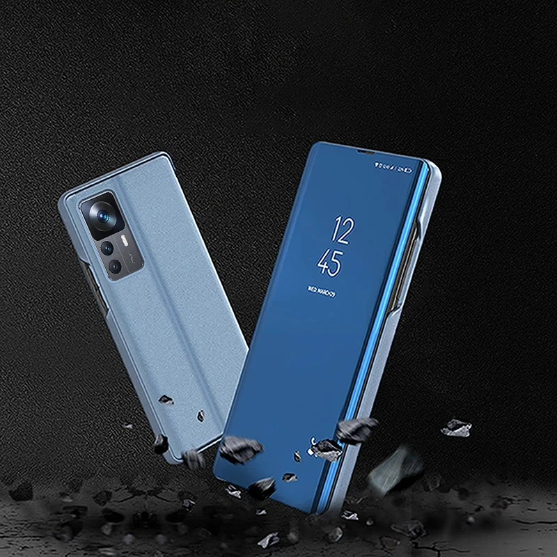 Зеркальные флип-чехлы для Xiaomi Redmi Note 14 13 12 11 Pro Plus 5G Чехол-подставка телефона 10S 11S 12S