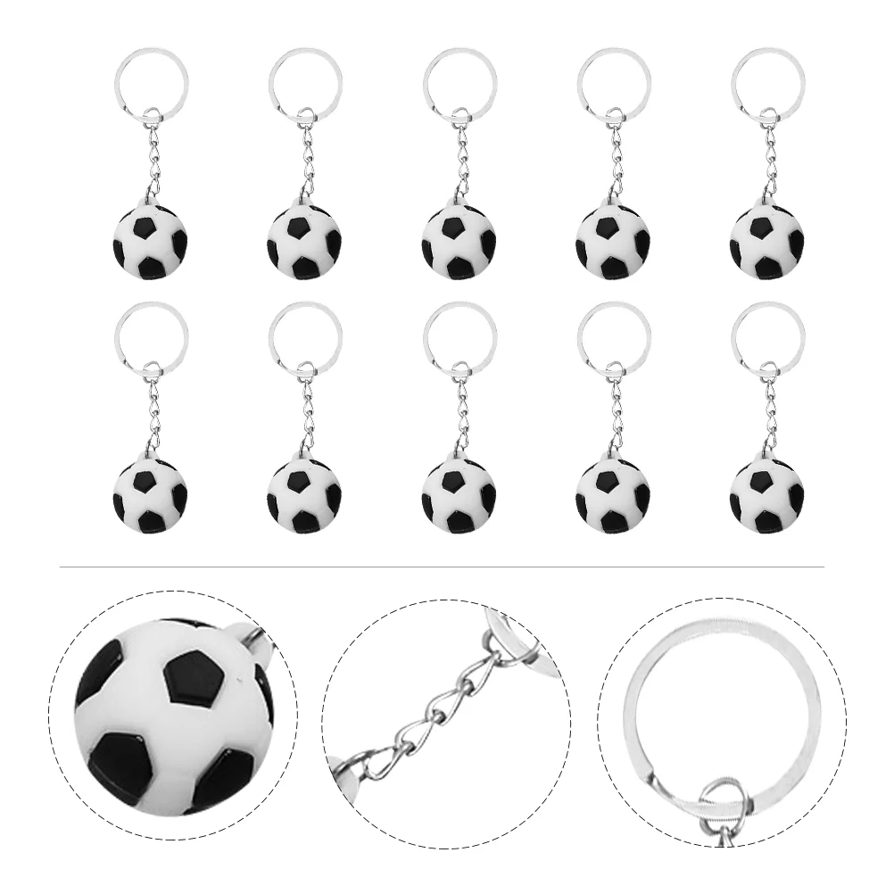 

10pcs Mini Football Keychains Creative Key Chain Pendants Key Hanging Pendants