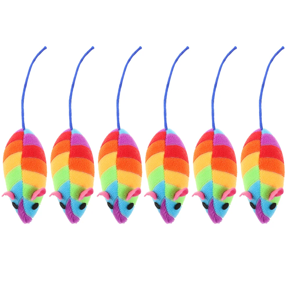 

6pcs Mice Cat Toy Soft Plush Catnip Mouse Kitten Toys Catnip Toy for Cat