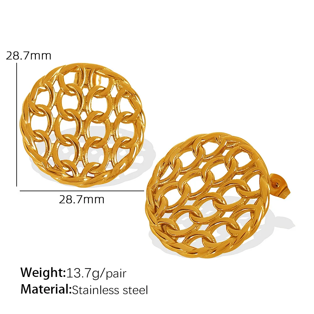 Keen-on водонепроницаемые круглые полые серьги-гвоздики из нержавеющей стали 316L для