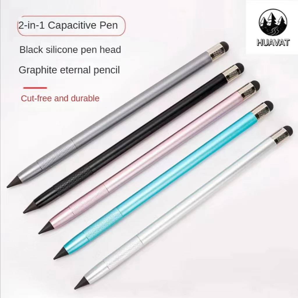 Universal 2-in-1 Capactive Stylus for IOS Android Ipad Tablet Phone Writing Painting Pen and Endless Sketching Eternal Pencil