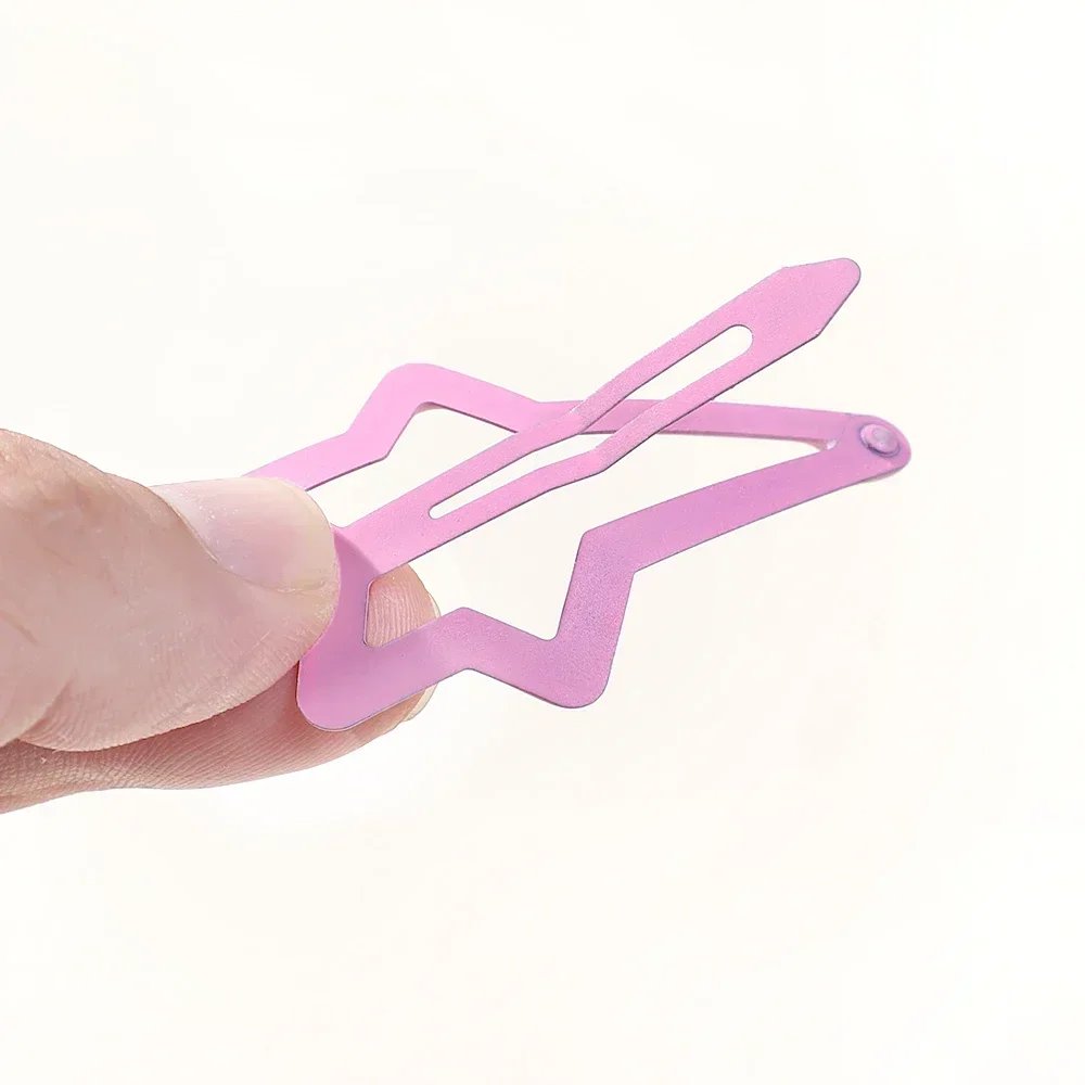 Заколки для волос милые розовые заколки в форме сердца с геометрическими