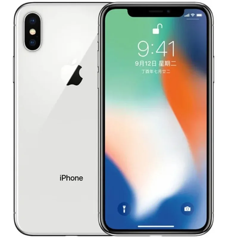 Фото Apple iPhone X, 5.8-дюймовый OLED-дисплей, шестиядерный процессор, двойная камера 12 МП, 256 ГБ ПЗУ, разблокированный мобильный телефон, Face ID, 4G LTE, NFC — восстановленный №3