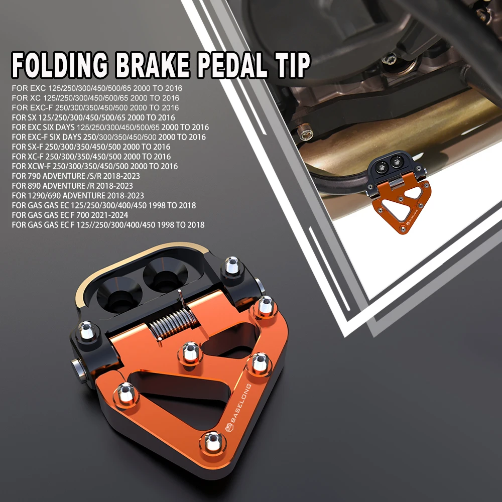 

Motorcycle CNC Accessories Rear Brake Pedal Step Tip Plate For SX-F 250 300 350 450 500 65 2000-2016 2015 2014 2013 2012 2011