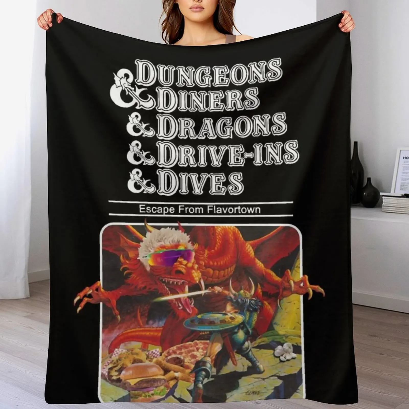 Плед Dungeons &amp Diners Dragons Drive-Ins Dives Escape from Flavortown