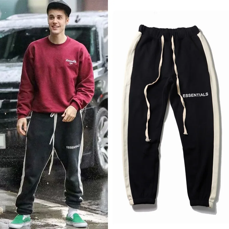 

Jogger Men'S Pants Fear Of God Double Line Essentials Bieber The Same Fog Stitching Sweatpants